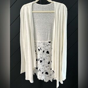 Urban Outfitters Cream Lace Cardigan